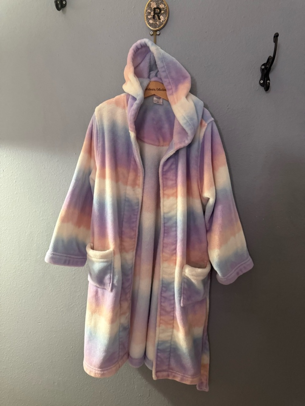 Tucker + Tate Pastel Tie-Dye Hooded Sleepwear Robe
